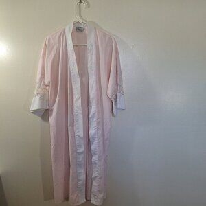 Vintage Claudia Barnes Intimates lace floral  pink nightgown size medium